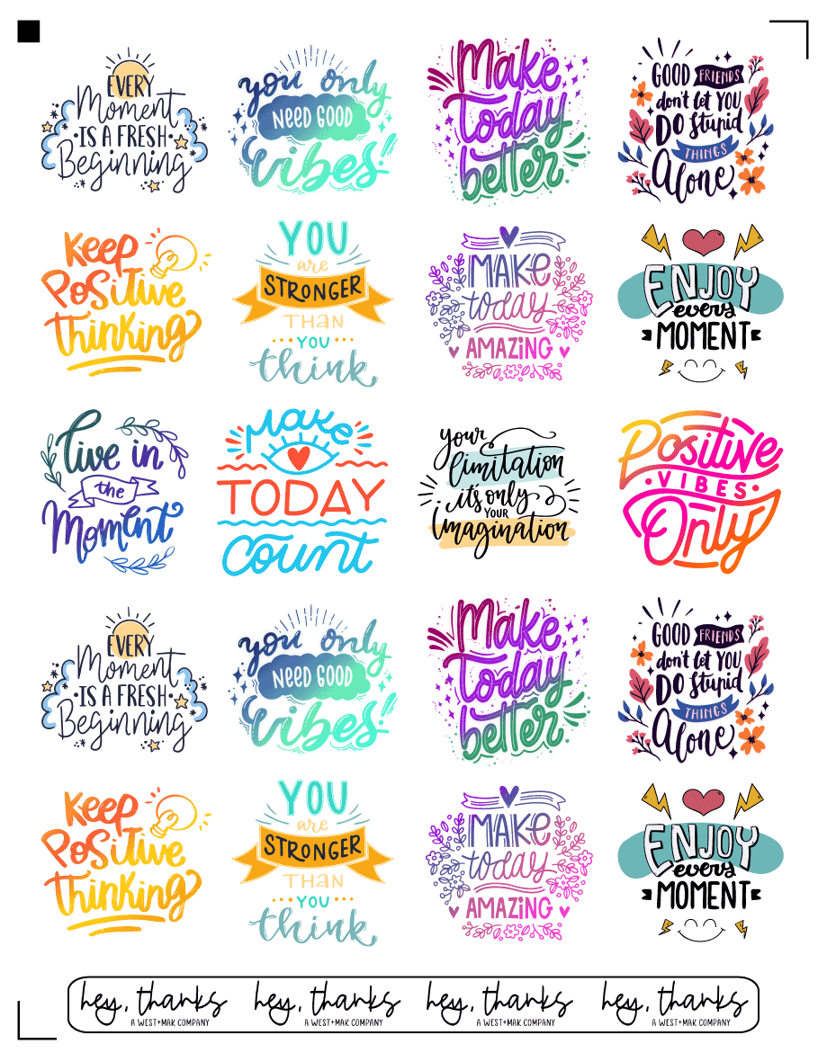 Affirmation Stickers — Momentora by Asma