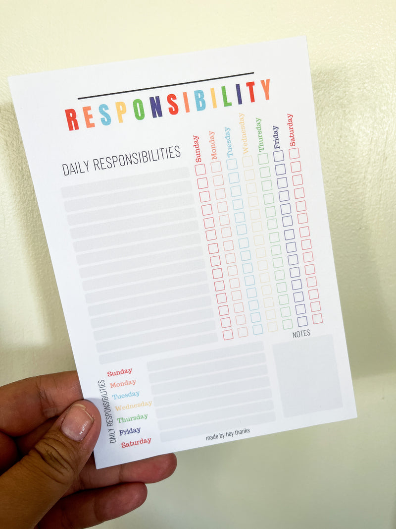 Responsibility Chart - Notepad