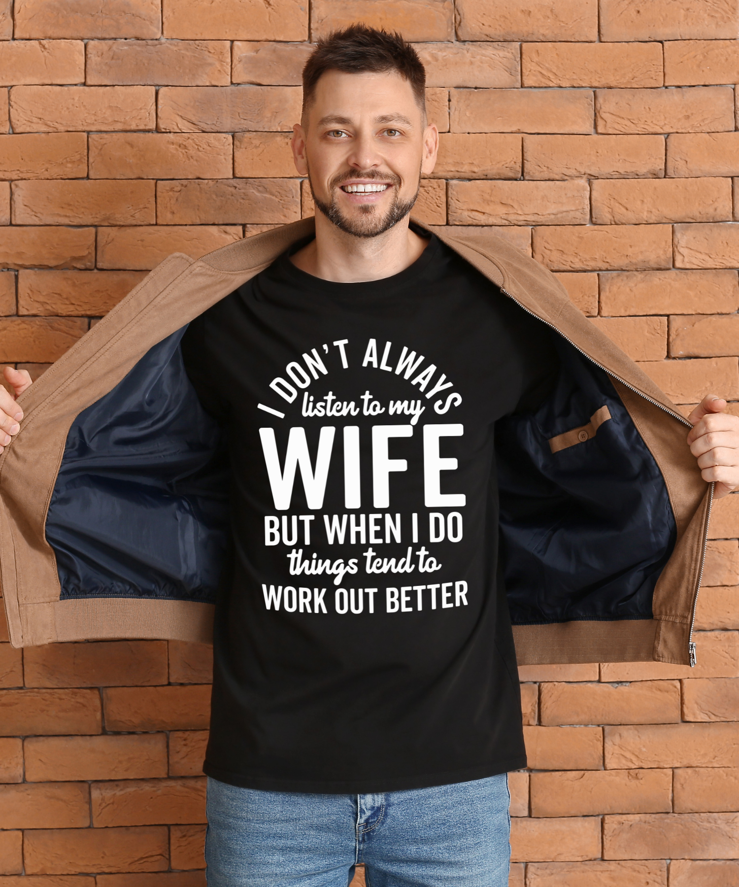 I Don't Always Listen to my Wife || Adult Short Sleeve Tee