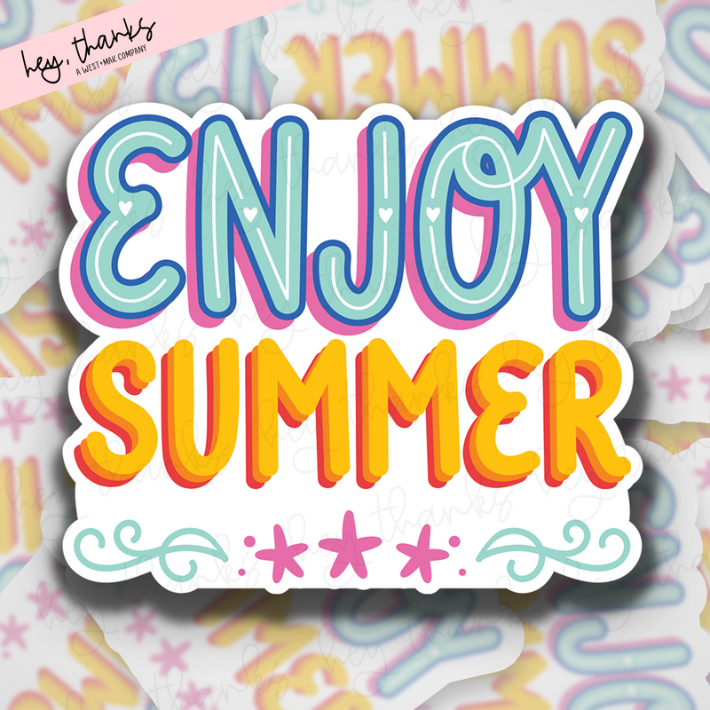 Enjoy Summer || Packaging Stickers