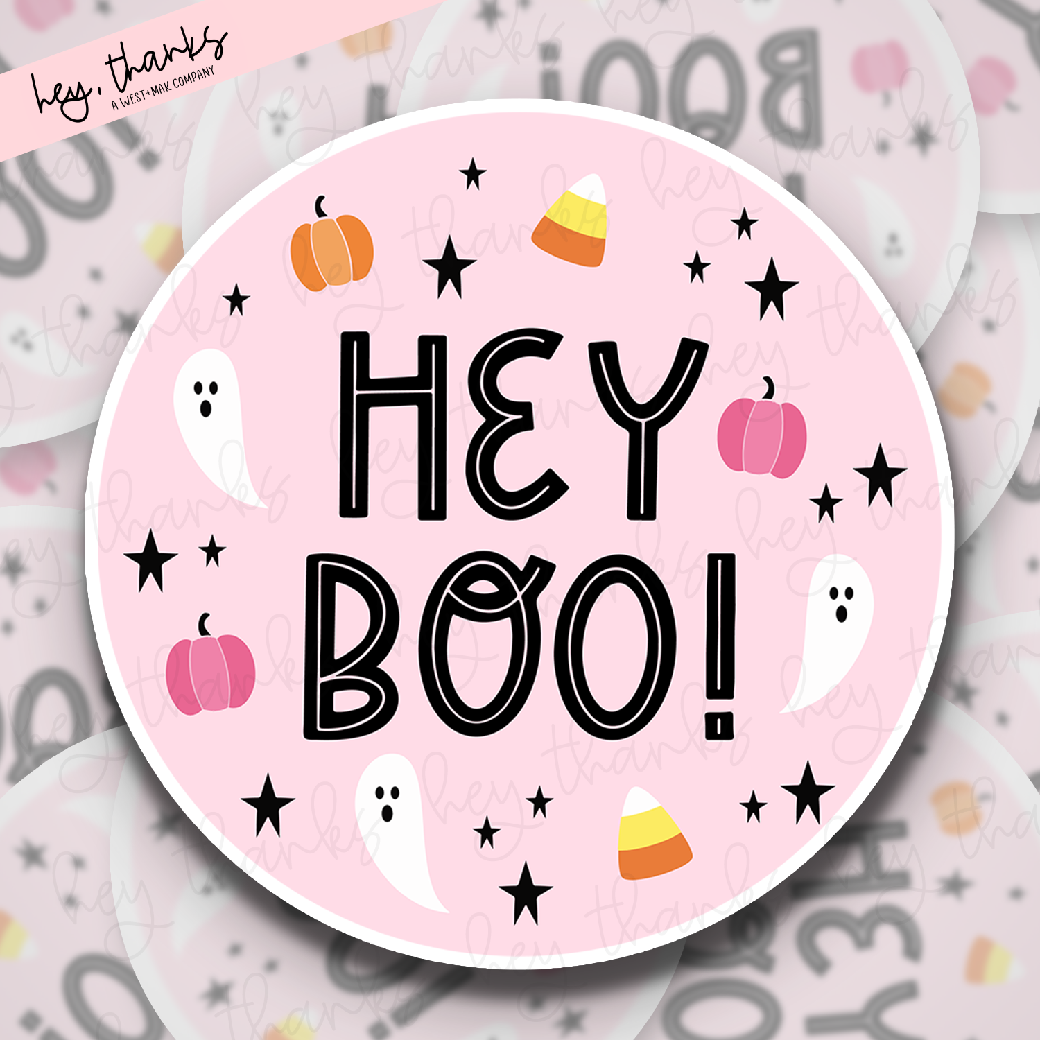 Hey Boo || Packaging Stickers