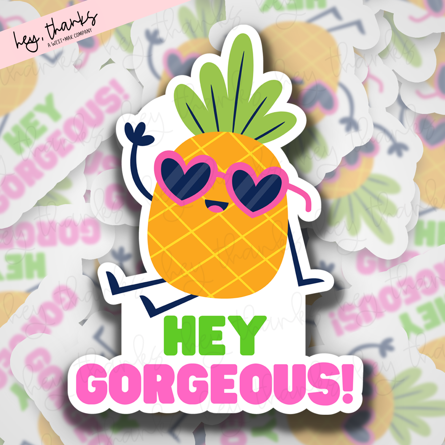 Hey Gorgeous  || Packaging Stickers