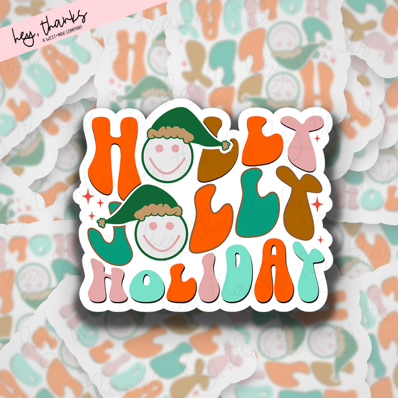 Holly Jolly Holiday || Packaging Stickers
