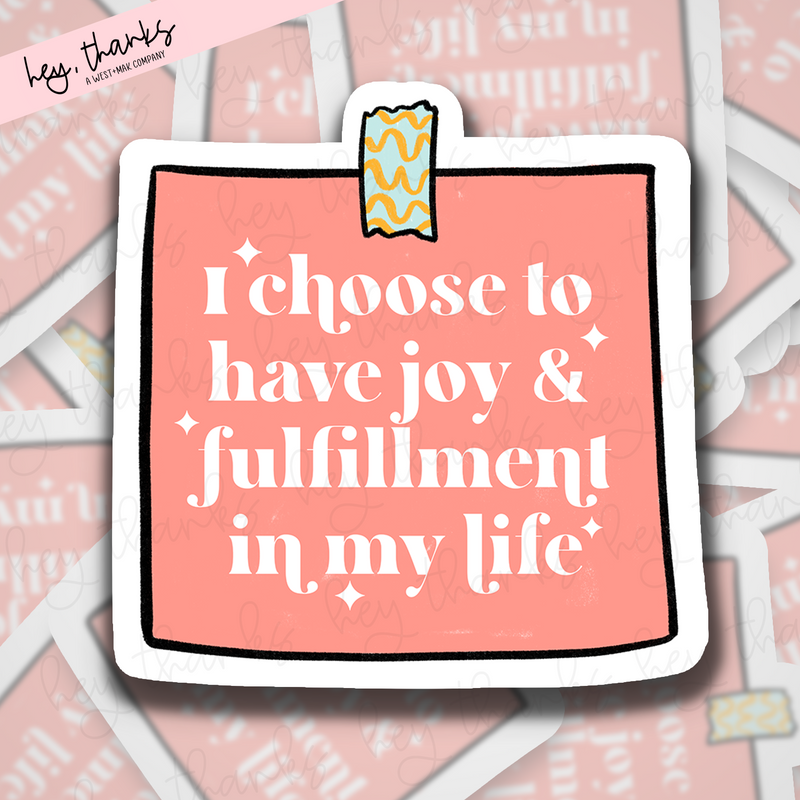 I Choose to Have Joy || Packaging Stickers