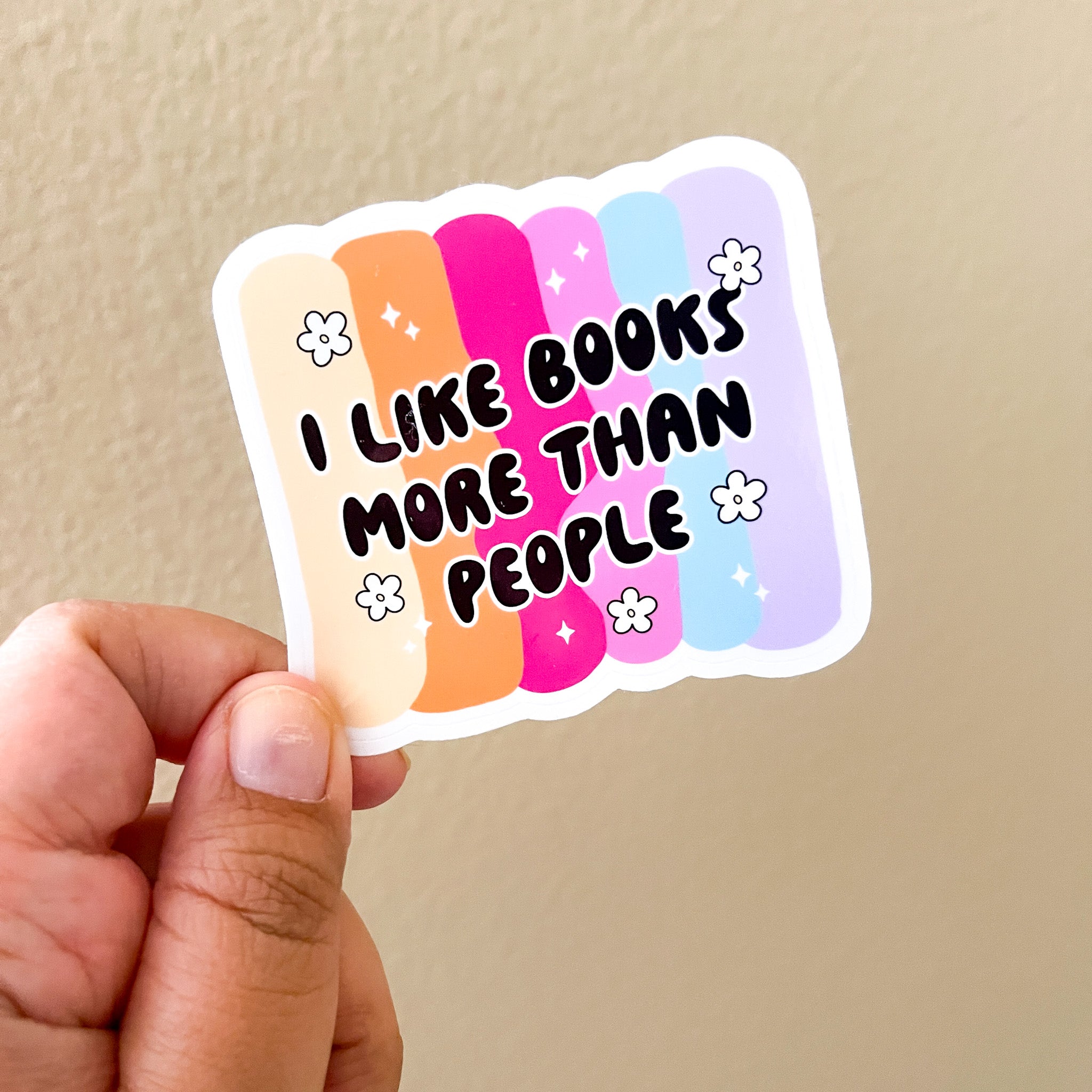I Like Books More Than People || Vinyl Sticker