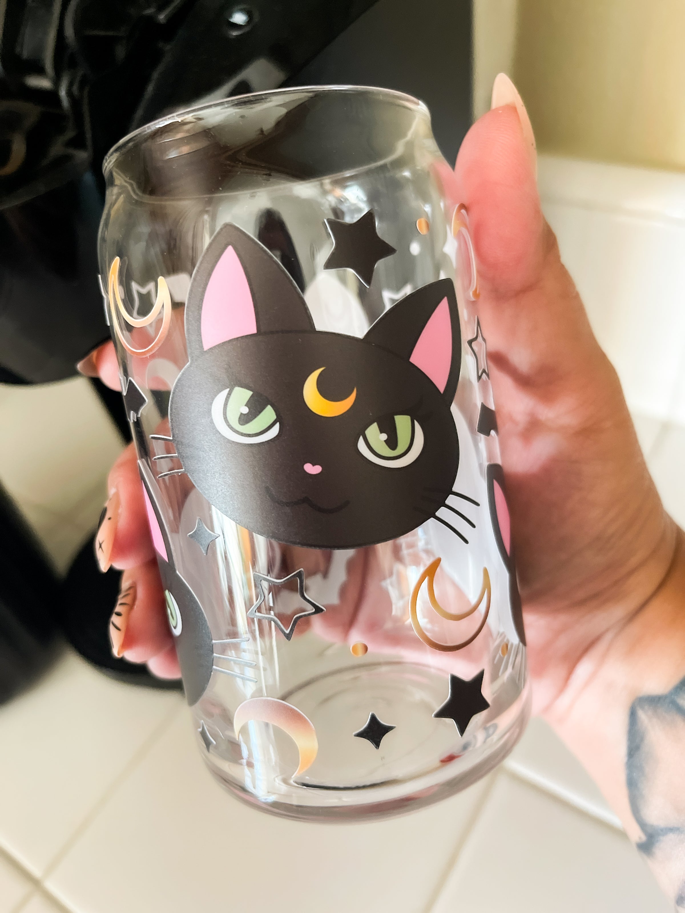 Luna Cat || Glass Can