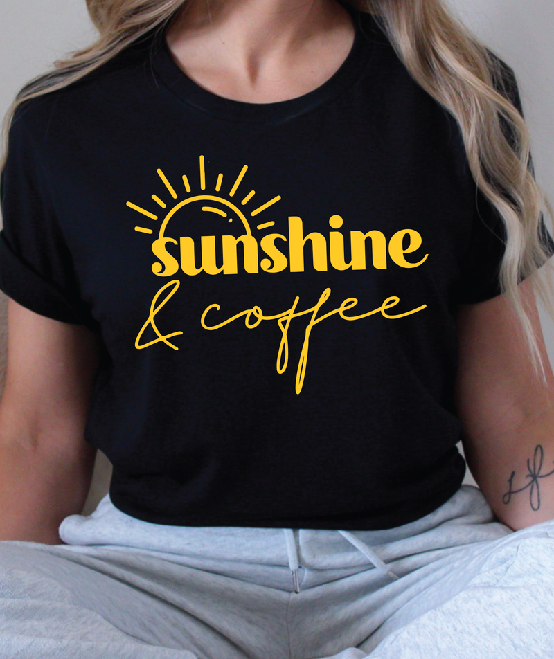 Sunshine and Coffee || Adult Short Sleeve