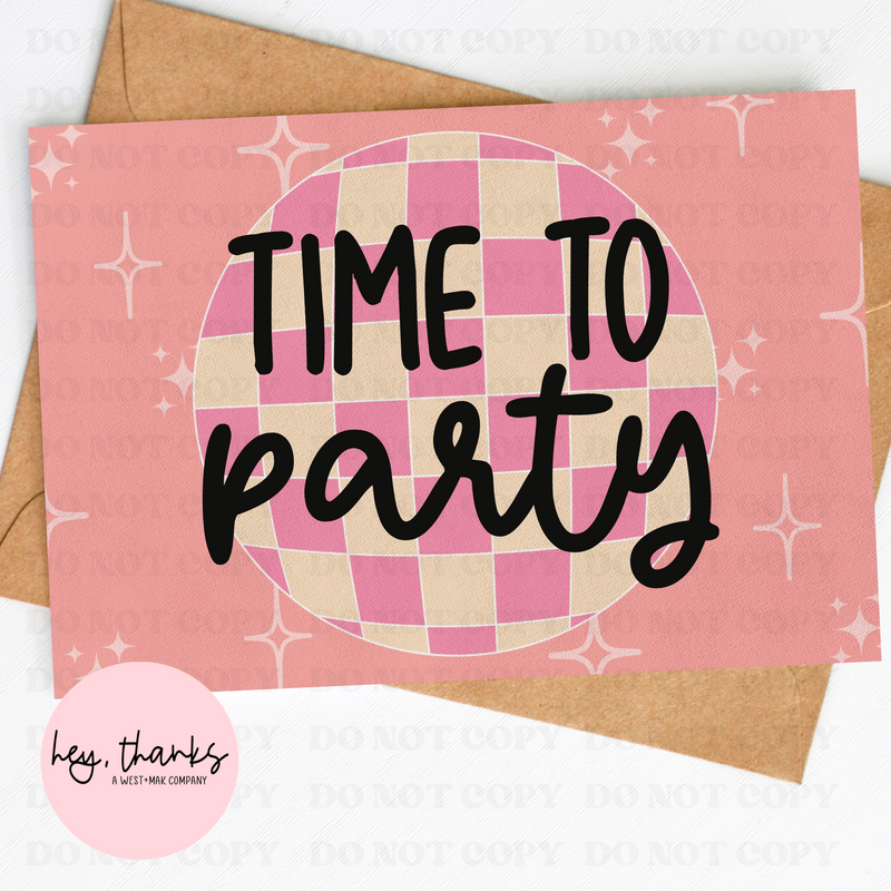 Time to Party || Insert Cards