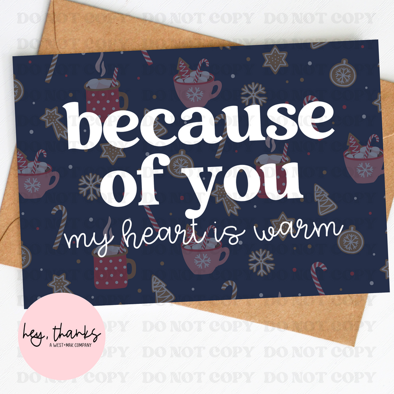 Because of You My Heart is Warm || Insert Cards