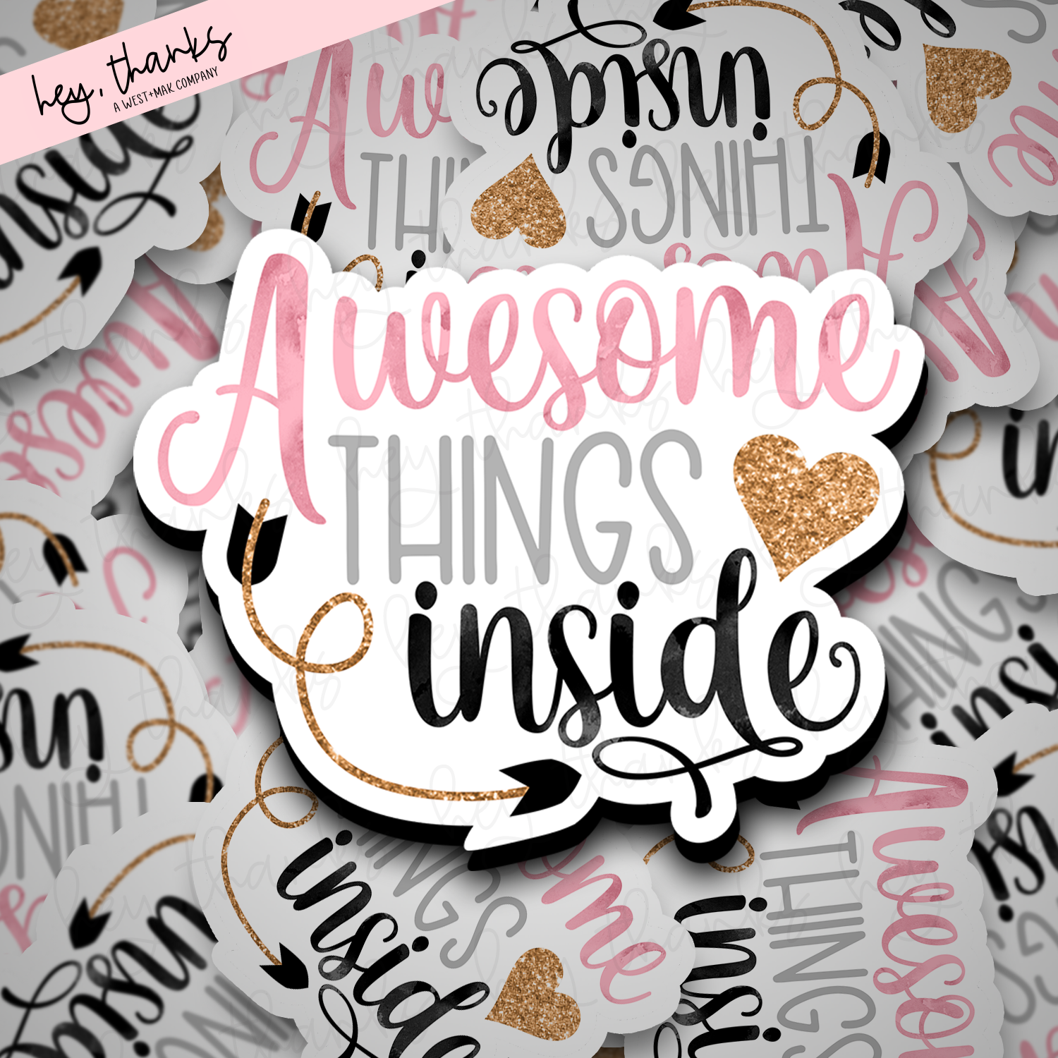 Awesome Things Inside | Packaging Stickers