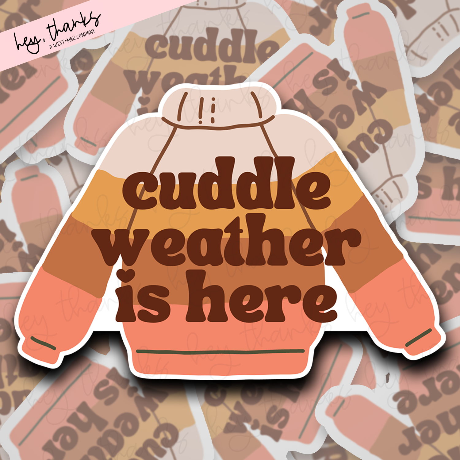 Cuddle Weather is Here | Packaging Stickers