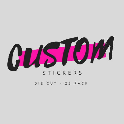 “Shop Logo/Custom Design"  Individual Stickers - Pack of 25
