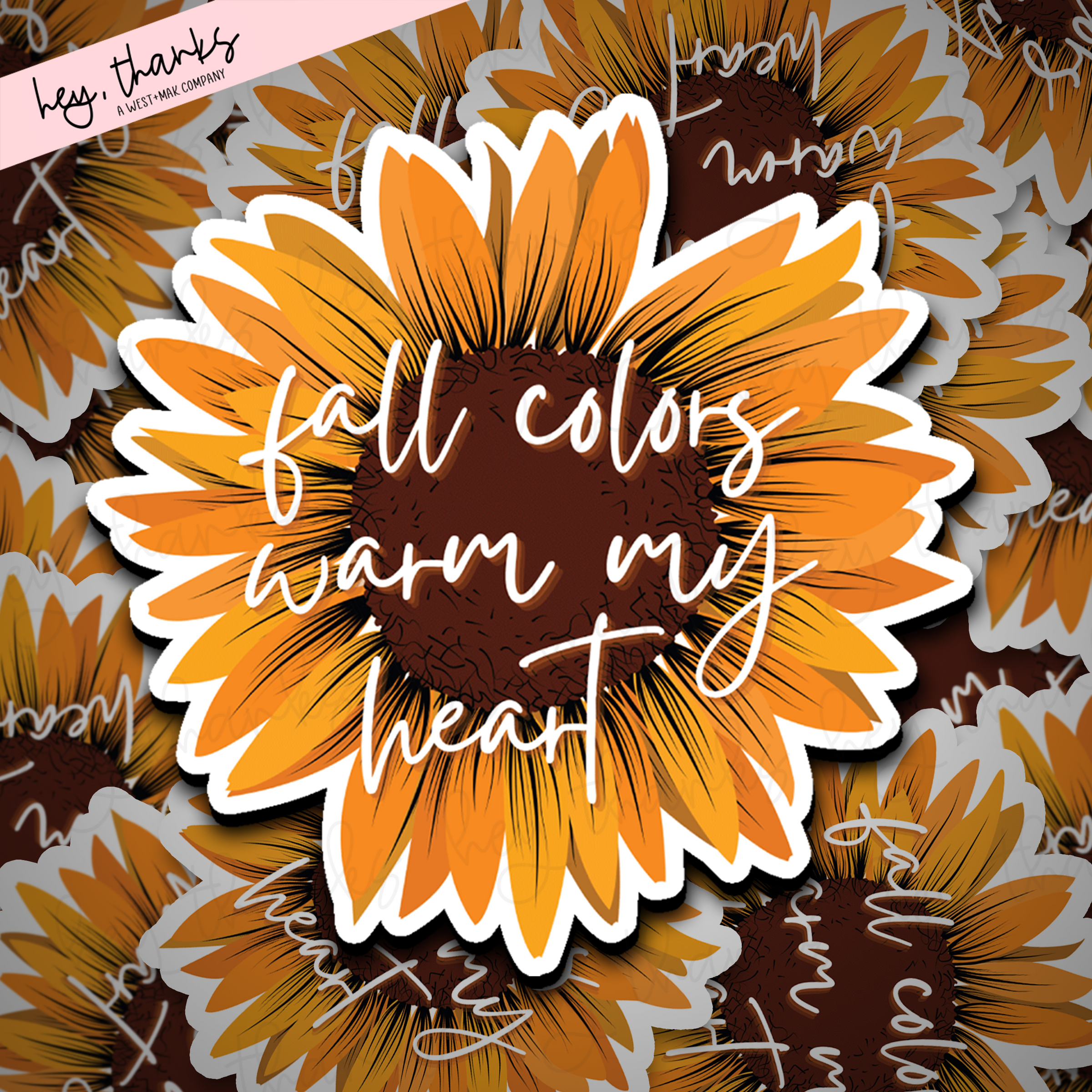 Fall Colors Warm My Heart | Packaging Stickers