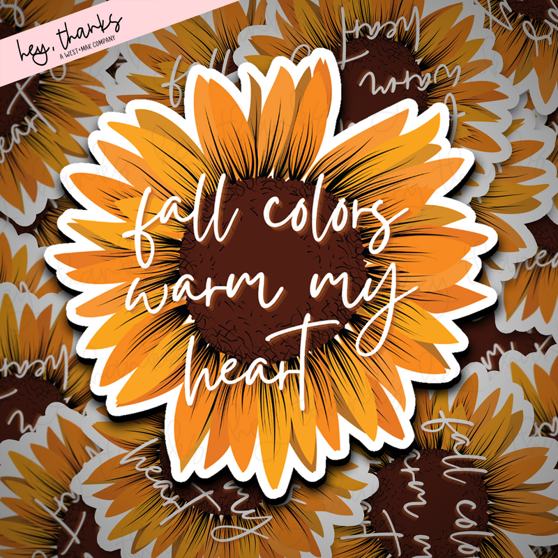 Fall Colors Warm My Heart | Packaging Stickers