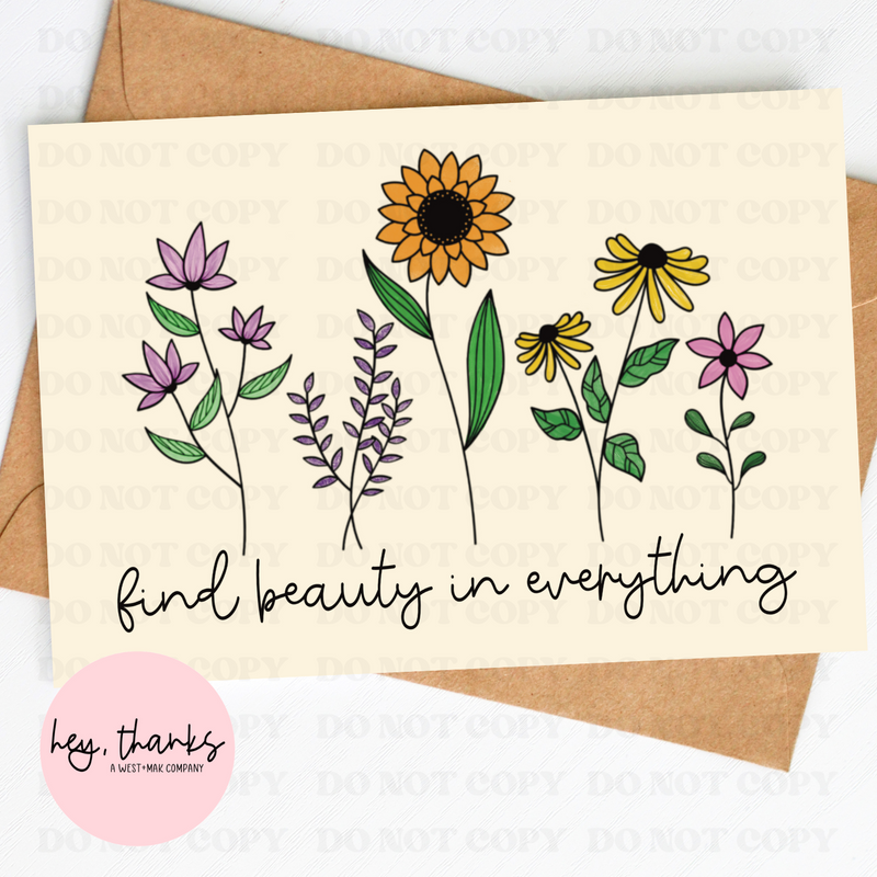 Find Beauty in Everything || Insert Cards