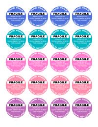 Fragile Color Wave | Packaging Stickers