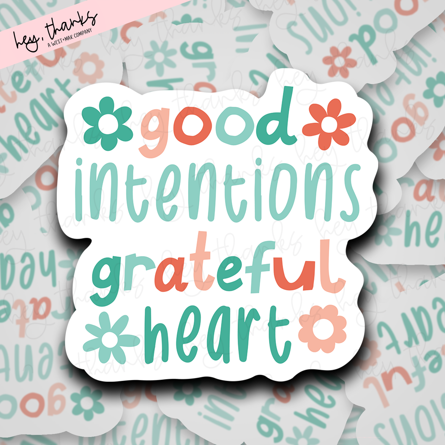 Good Intentions Grateful Heart | Packaging Stickers