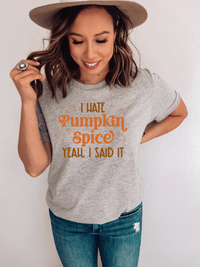 I Hate Pumpkin Spice || Adult Short Sleeve Tee