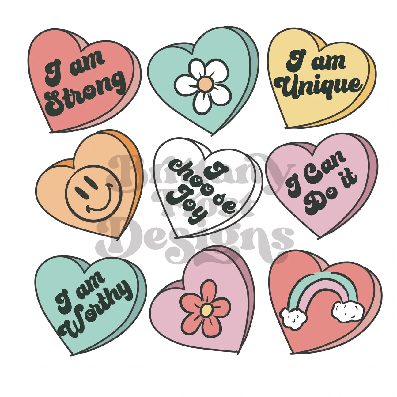Positive Hearts - Stickers