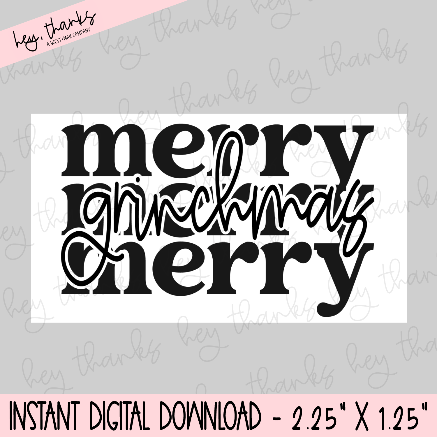 Merry Grinchmas Thermal Sticker