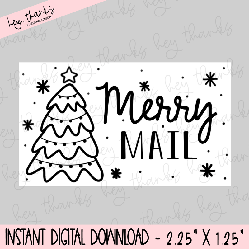 Merry Mail Thermal Sicker