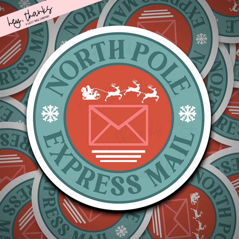 North Pole Express Mail || Packaging Stickers