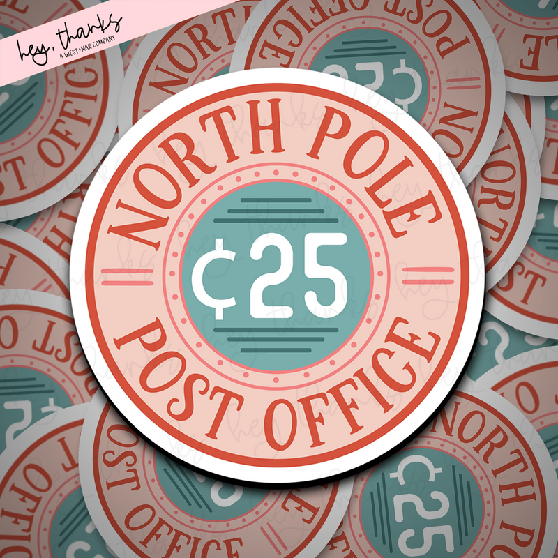 North Pole Post Office || Packaging Stickers