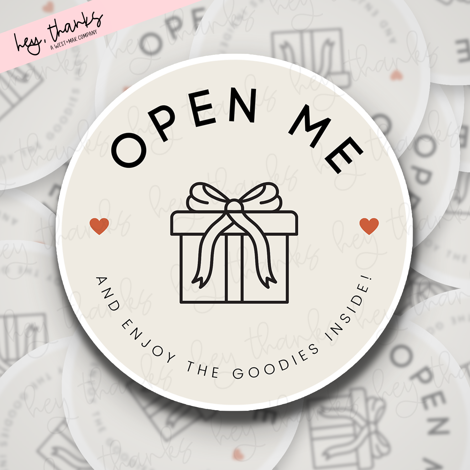 Open Me and Enjoy Your Goodies || Packaging Stickers
