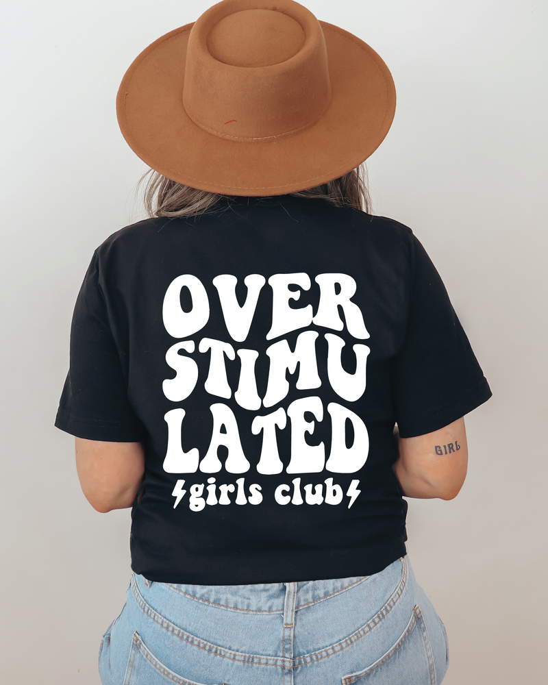Overstimulated Girls Club *WHITE* || Adult Short Sleeve Tee