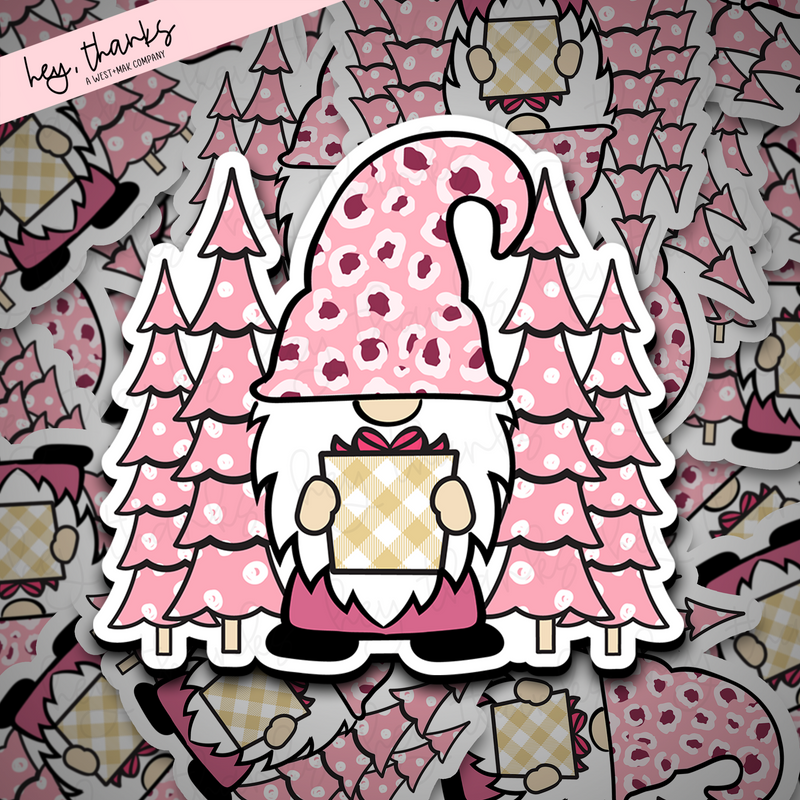 Pink Gnome || Packaging Stickers