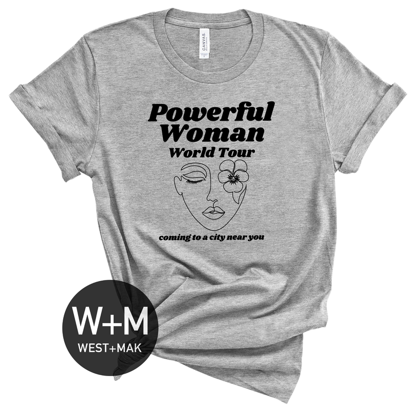 Powerful Woman (Face) - Unisex Short Sleeve Tee