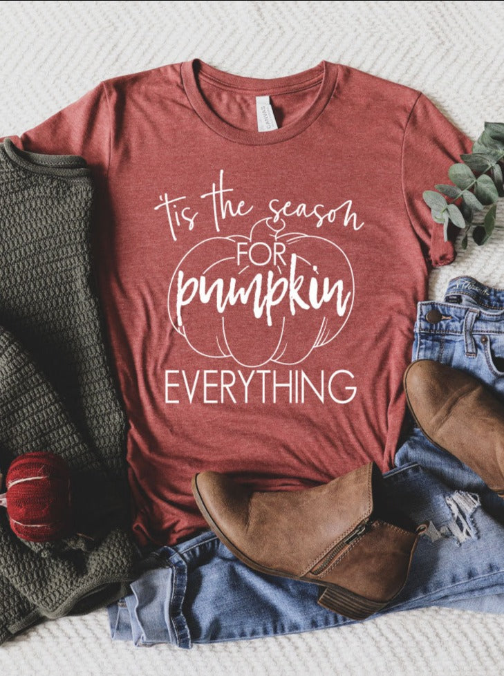 Tis the Season for Pumpkin Everything - Adult Short Sleeve