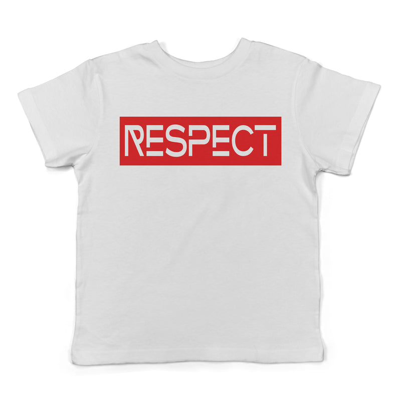 Respect - Kid's White Tee - West+Mak