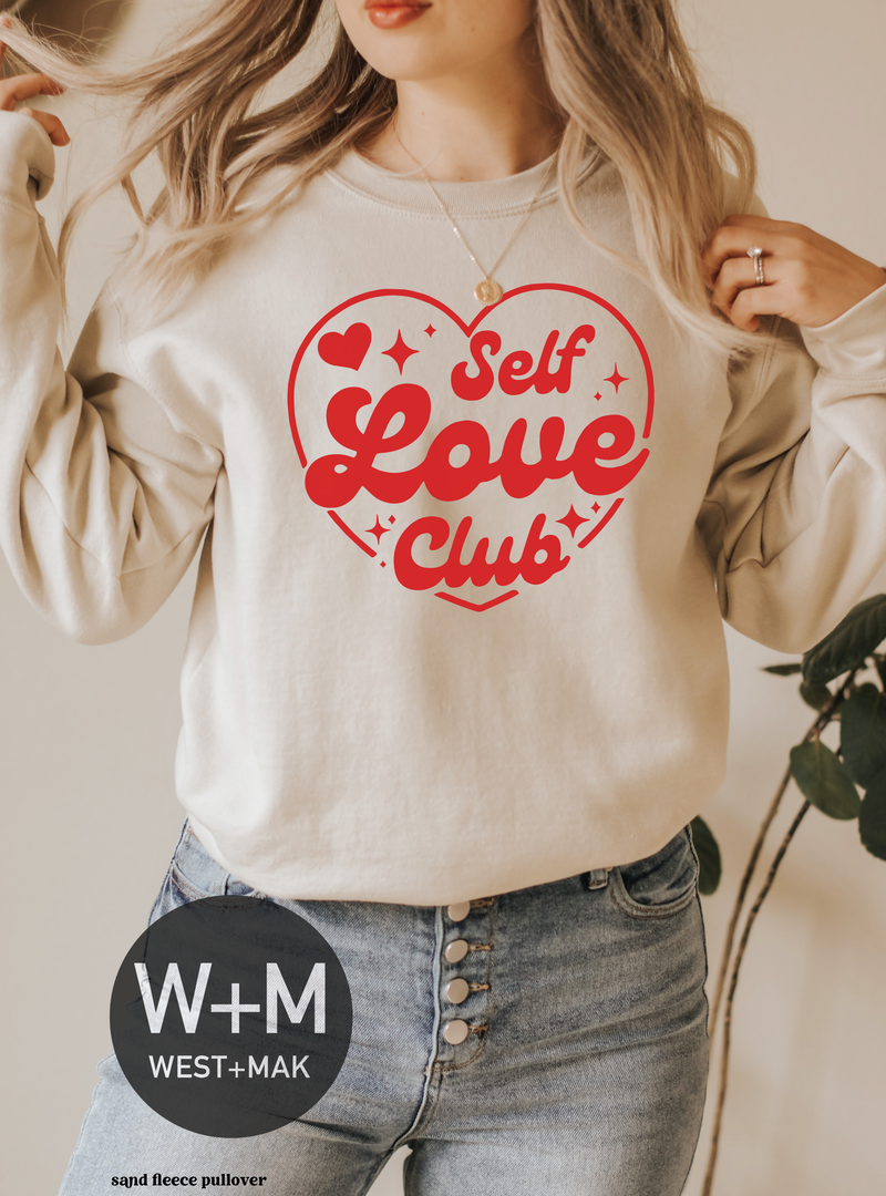 Self Love Club || Adult Fleece Pullover