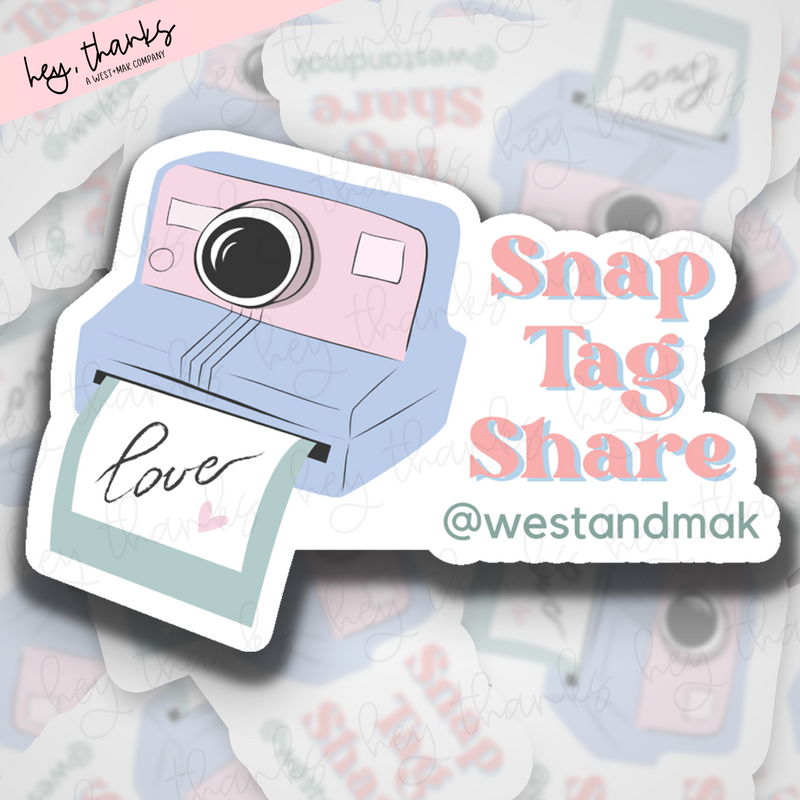 Snap Tag Share || Packaging Stickers