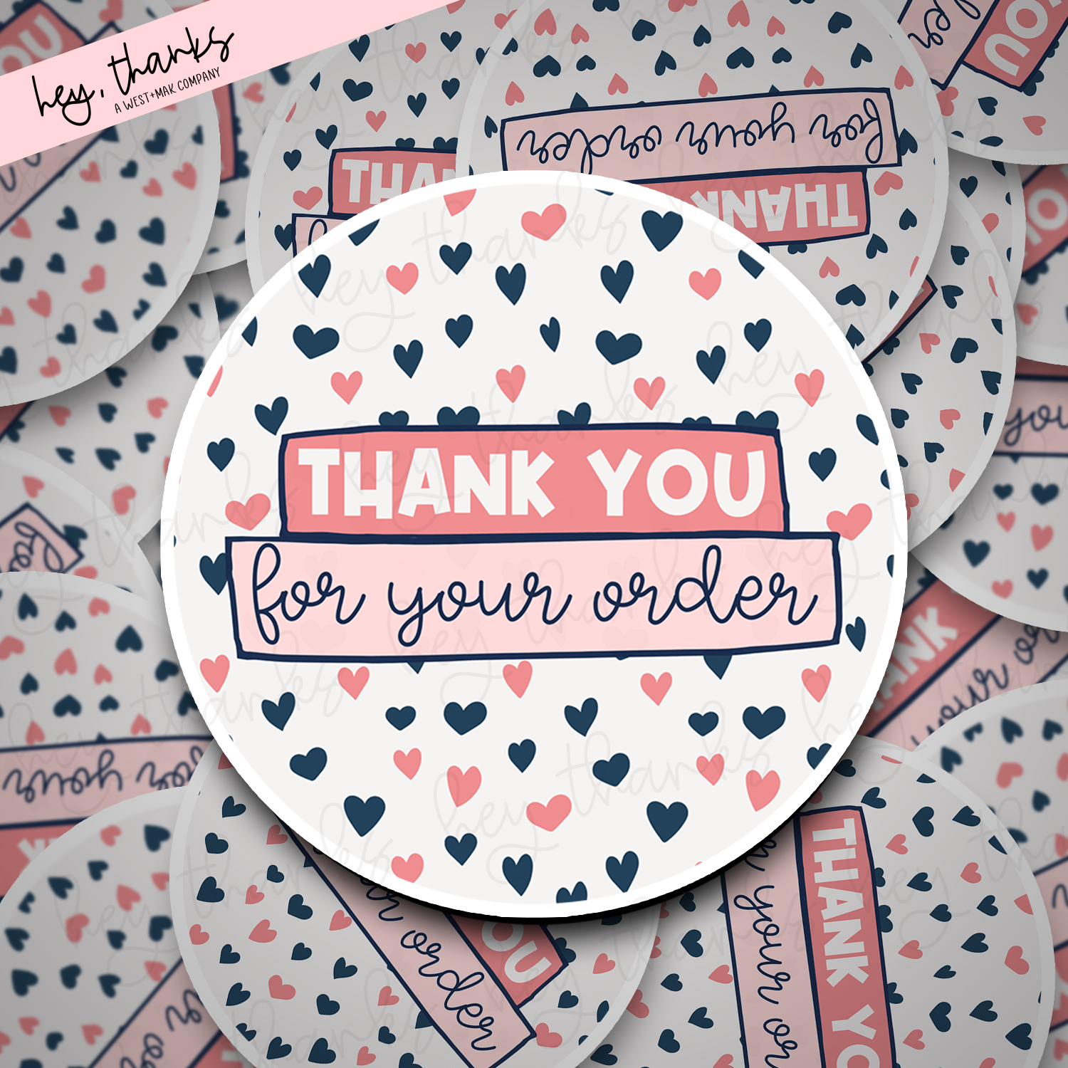 Thank You for Your Order Circle || Packaging Stickers