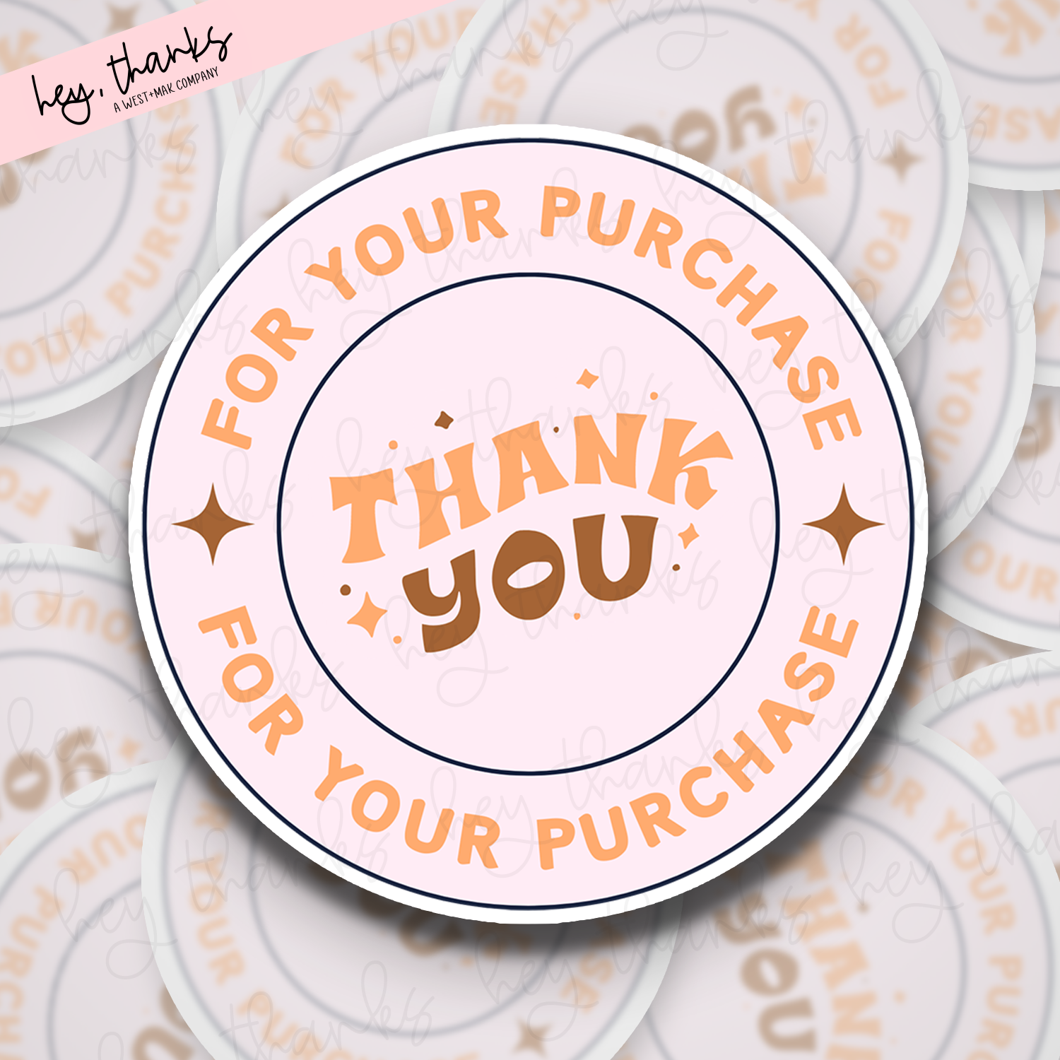 Thank You for Your Purchase Pink || Packaging Stickers