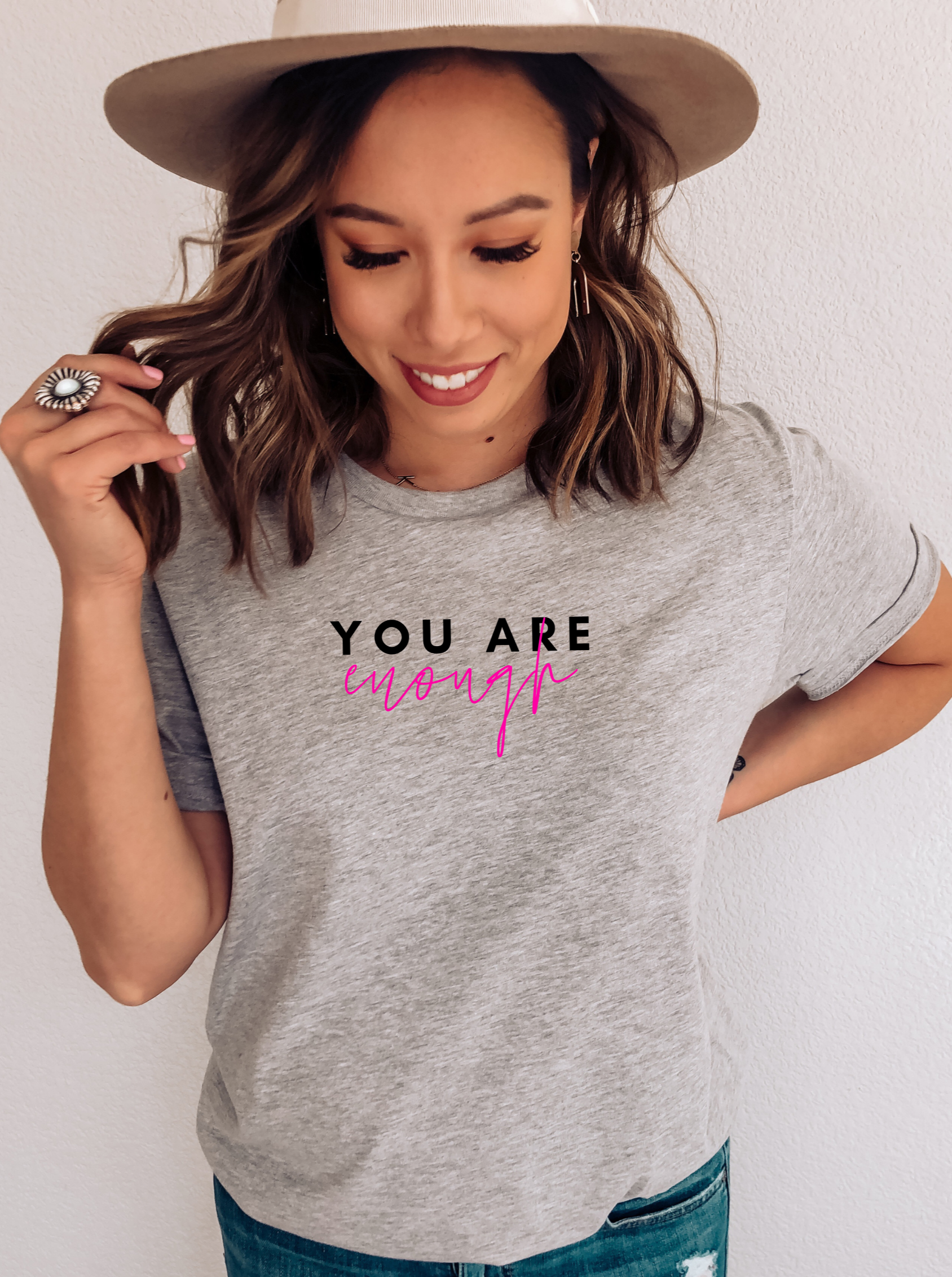 You Are Enough Pink || Adult Short Sleeve Tee