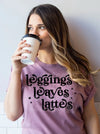 Leggings Leaves Lattes || Adult Short Sleeve Tee